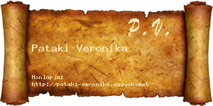 Pataki Veronika névjegykártya